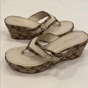 NW Coach Wedge Sandals